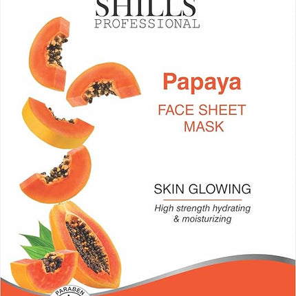 Packaging of SHILLS professional facial mask displayed in an attractive setting.