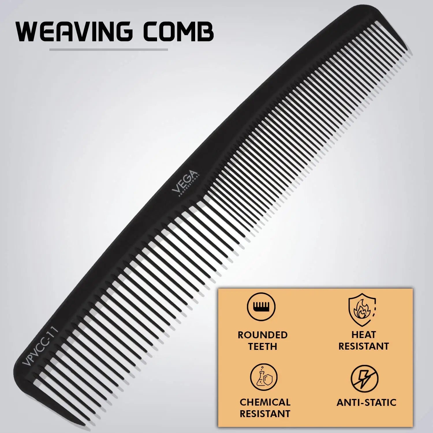 Vega Professional Weaving Comb VPVCC-11 (Pack of 2) - Heat