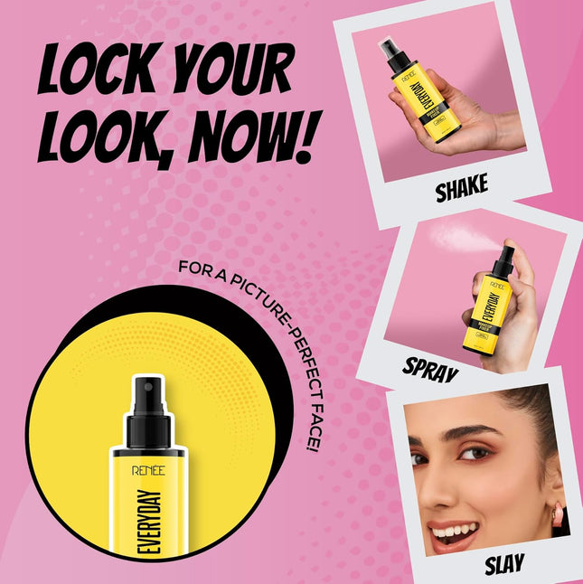 RENEE Everyday Makeup Fixer with SPF 30, an essential makeup setting spray that hydrates and protects your skin.