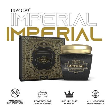 Involve Your Senses Imperial long lasting car perfume, a must-have for maintaining a fresh car interior.
