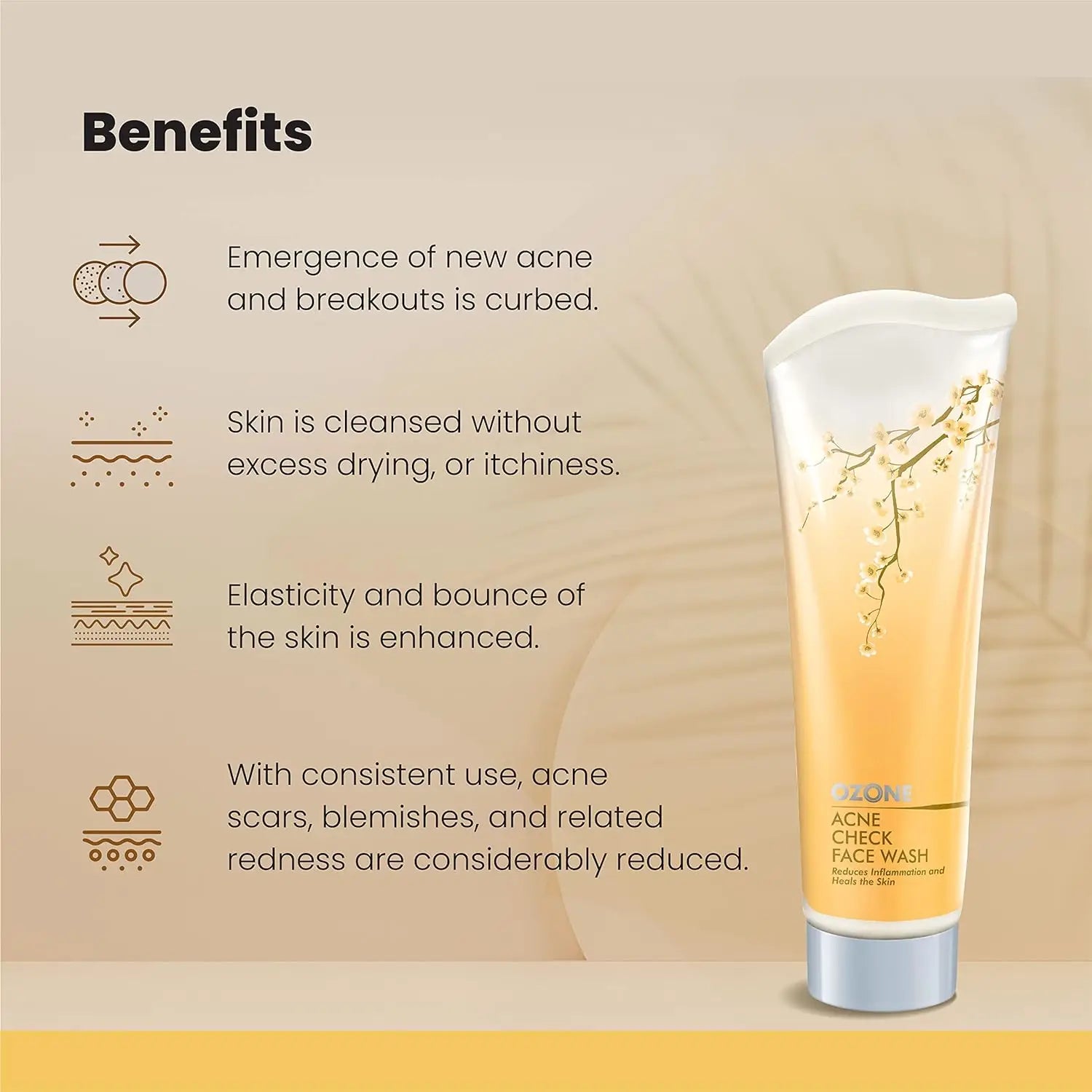 Ozone Acne Check Face Wash for Oily & Acne Prone Skin 100G