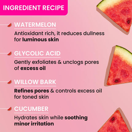 Dot & Key Watermelon SuperGlow Glycolic Face Pore Tightening Toner - Helps achieve brighter skin while reducing pore size.
