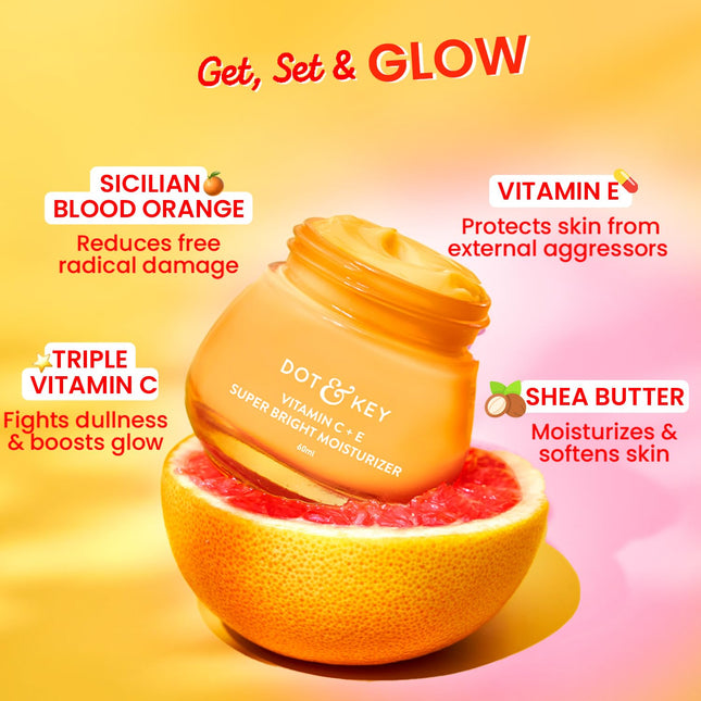 Dot & Key Vitamin C + E Sorbet Super Bright Moisturizer for Face - Effective vitamin C moisturizer suitable for all skin types.