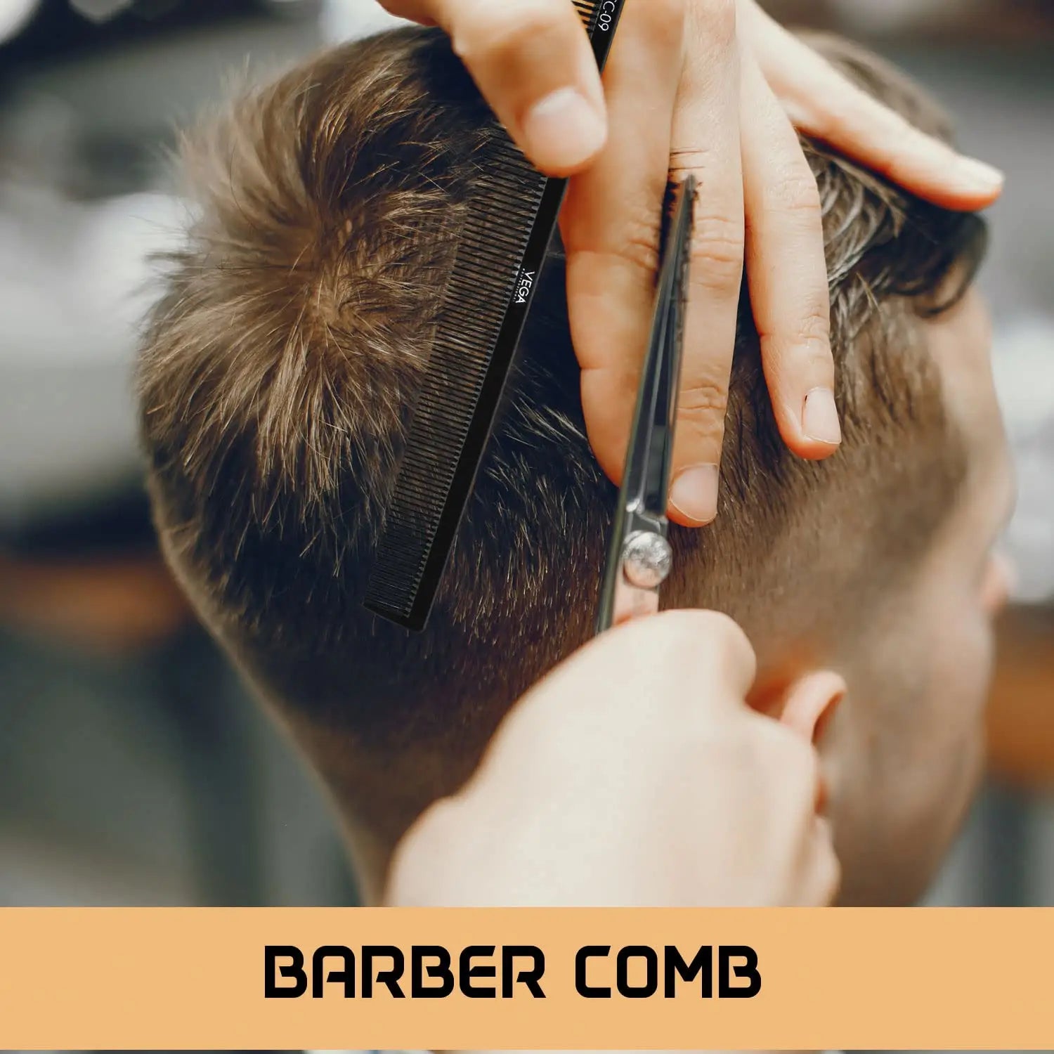 Vega Professional Barber Comb VPVCC-09 (Pack of 2) - Heat