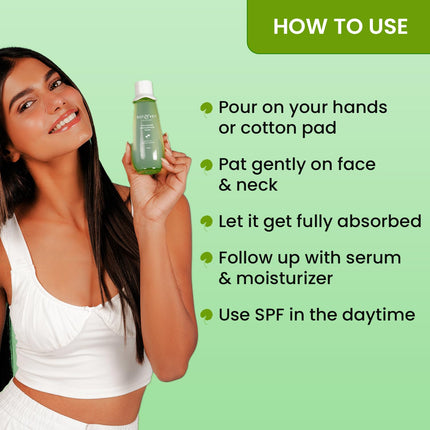 Dot & Key Cica Calming Skin Clarifying Toner infused with Green Tea & Niacinamide, an excellent calming toner for sensitive skin, supports a clearer complexion, 150ml