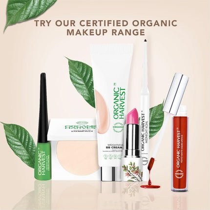 Open Organic Harvest Soft Matte Compact revealing the soft powder, a certified organic face compact with SPF 30 for everyday use.