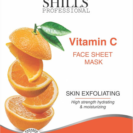 SHILLS professional facial mask shown with beauty tools for skincare enthusiasts.