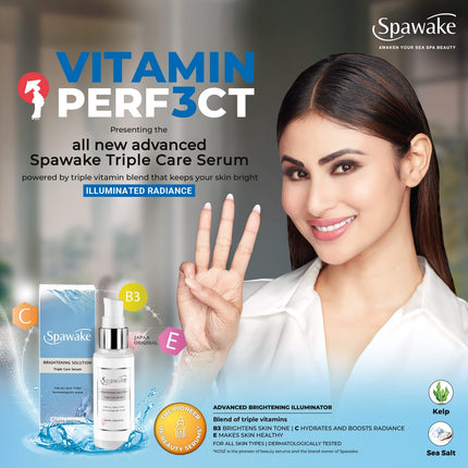 Professional display of Spawake Face Serum, a brightening face serum designed for skin revitalization with vitamin infusion.