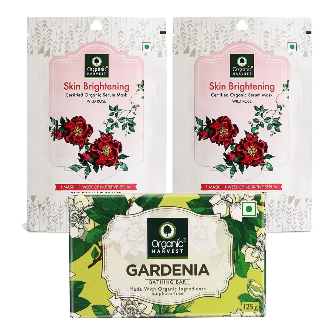 Organic Harvest Combo of Gardenia Bathing Bar (125gm)