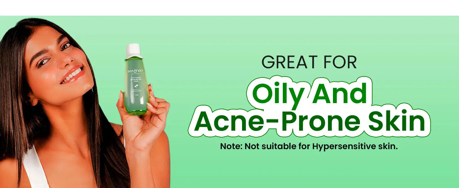 Dot & Key Cica Calming Toner for Sensitive Skin with Green