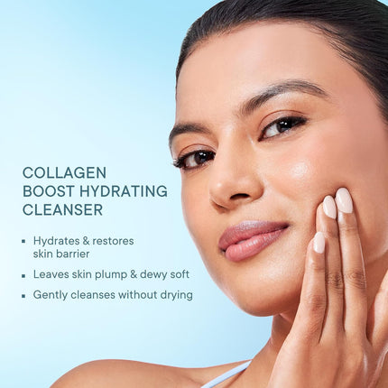 Close-up of QUENCH BOTANICS Quench Snail Mucin Collagen Boost Face Wash 100ml highlighting the texture, perfect for hydrating and rejuvenating as a snail mucin face wash.