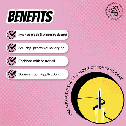 Application of RENEE Everyday Eyeliner, highlighting its quick dry formula and water resistant eyeliner capabilities.