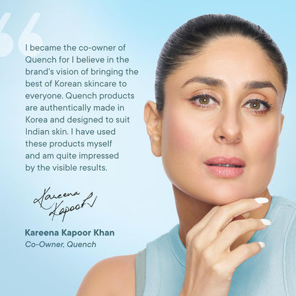 Close-up view of Quench Snail Mucin Korean Collagen Boost Mask showcasing its hydrating properties as a Korean snail mucin mask.