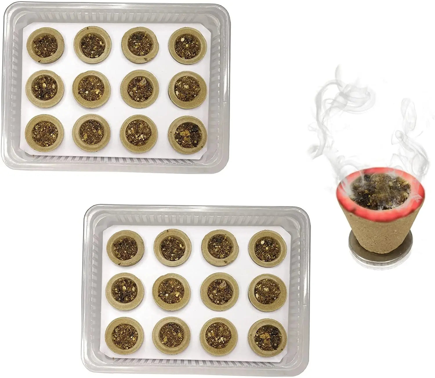 AIRANCE Sandalwood Sambrani Dhoop Cups 24 Pcs SMALL