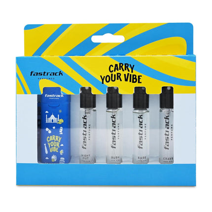 Fastrack Discovery Perfume for Men | Best for travel & for gift | 8 ml x 4 Premium Scents- Ease, Night Out,Crave & Rush | Fresh & Woody | 32 ml