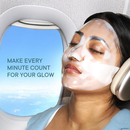 Before and after results of using Quench Snail Mucin Korean Collagen Boost Mask, illustrating its benefits as a Korean snail mucin mask.