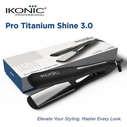 Ikonic Pro Titanium Shine Straightener Black 2