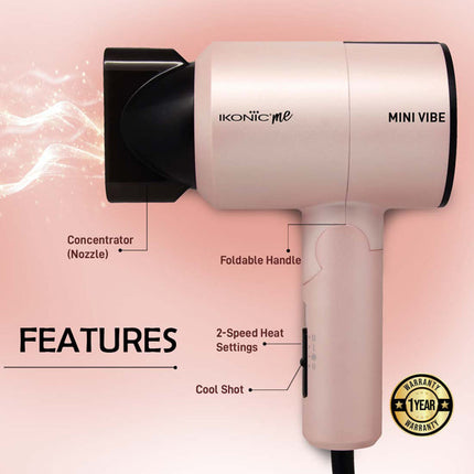 Ikonic Me Mini Vibe Hair Dryer Emerald 3
