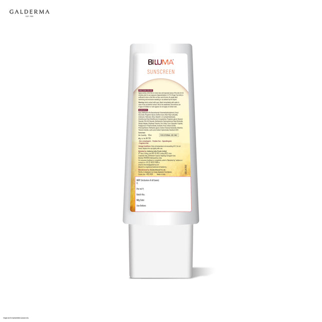 Biluma Sunscreen SPF 50+ 50ml pack details