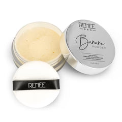 RENEE Pro Banana Powder - 10gm packaging, ideal banana powder for makeup that smoothens skin and controls shine.