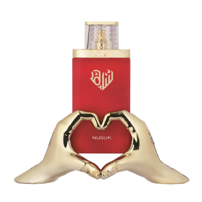 NUSUK Saher Eau de Parfum for Women - 100ml, a long lasting perfume for women featuring apple, jasmine, rose and vanilla notes.