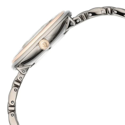 a close up of a watch on a white background