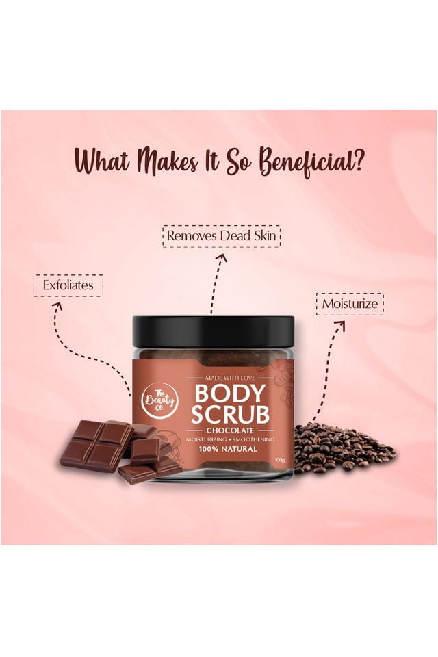 The Beauty Co 100g Chocolate Coffee Body Scrub: Exfoliates