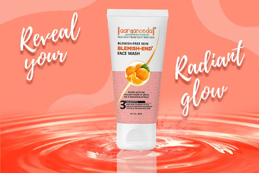 AARYANVEDA Acne-End Face Wash & Carrot & Almond De-Tan