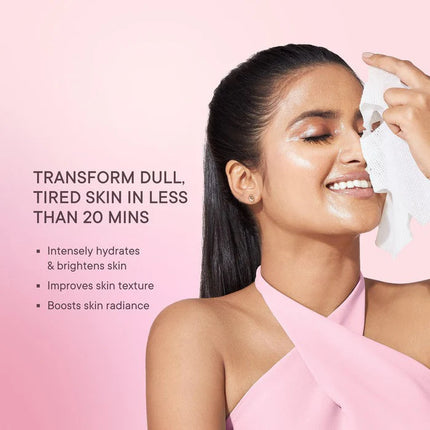 Results of using Brightening & Skin Clarifying Sheet Mask with Cherry Blossom Radiance - 25 ML, showcasing the improvements from this effective cherry blossom sheet mask.