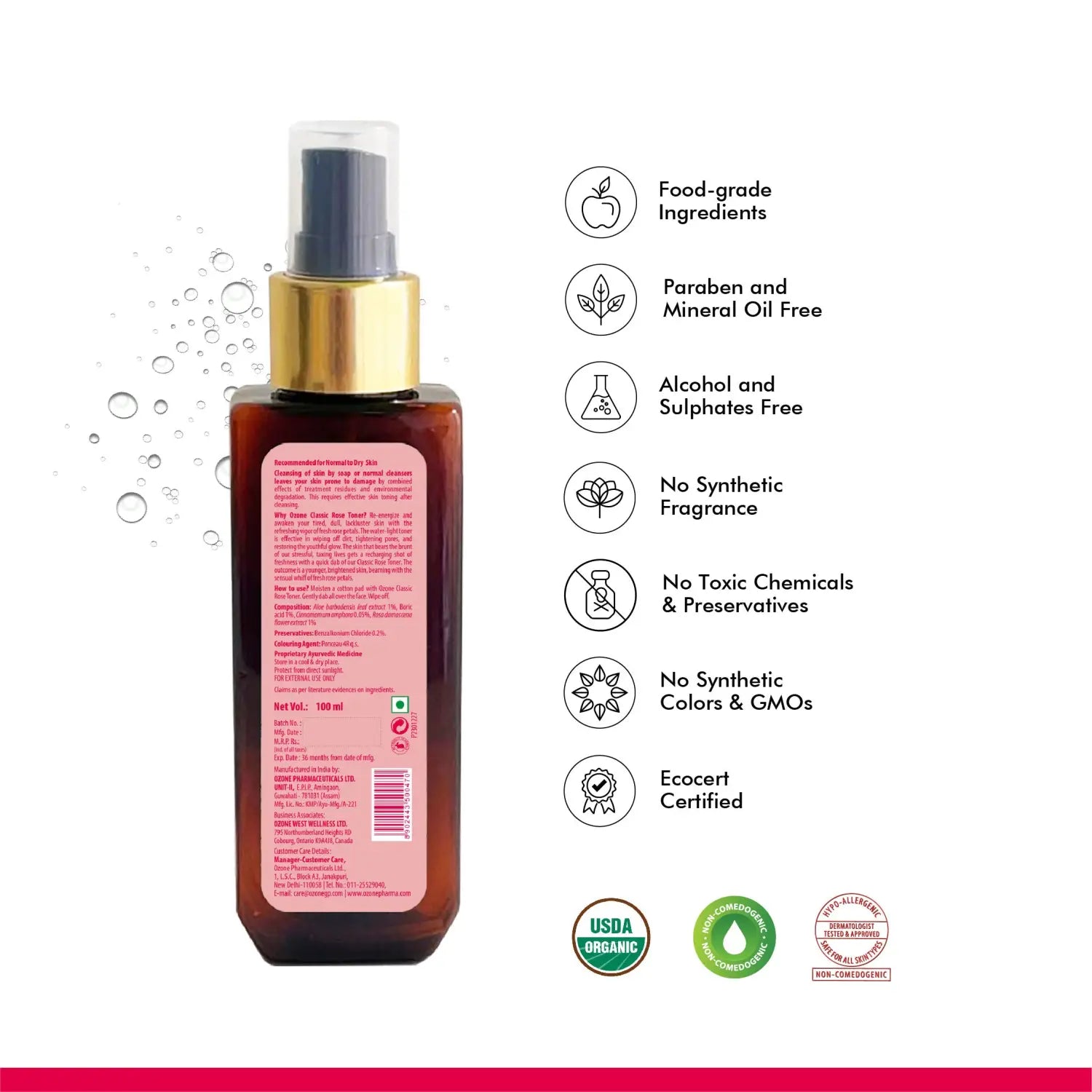 Ozone Classic Rose Toner
