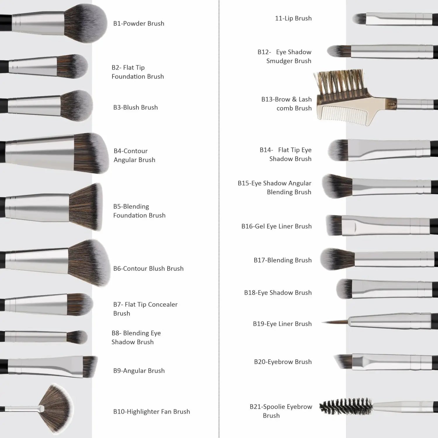 SWISS BEAUTY PROFESSIONAL SERIES MAKEUP BRUSH 20 PCS MAKEUP