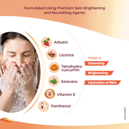 Biluma Advance Skin Brightening Face Wash 100ml back pack