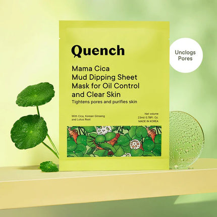 Mud Sheet Mask with Cica Herb Repair - 23 ML, a mess-free skin detoxifying mud sheet mask combining the benefits of clay and sheet masks for a radiant complexion.