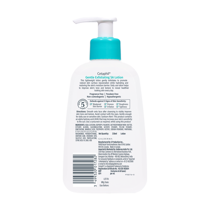 Cetaphil Gentle Exfoliating SA Lotion 236ml back of pack