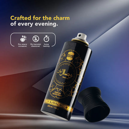 Wisal Layl Deodorants 200 ML for Unisex, a captivating long-lasting deodorant spray that harmonizes fruity, floral, and musky aromas.