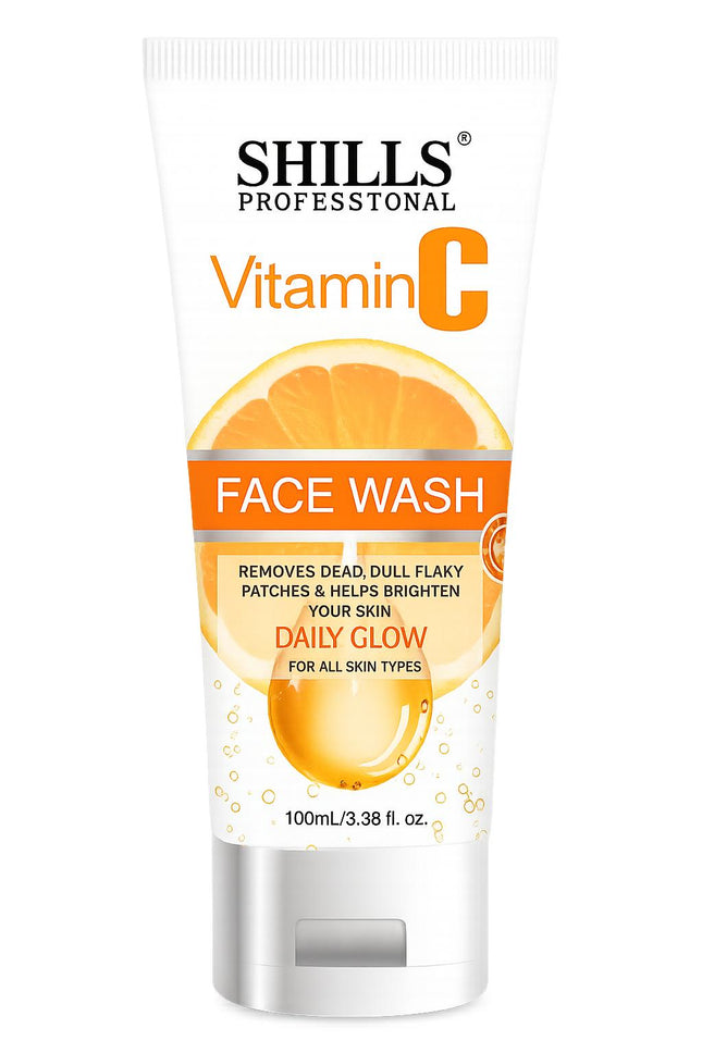 SHILLS Professional Face Wash with Vitamin C, designed for radiant and refreshing skin care, ideal as a professional face wash for all skin types.