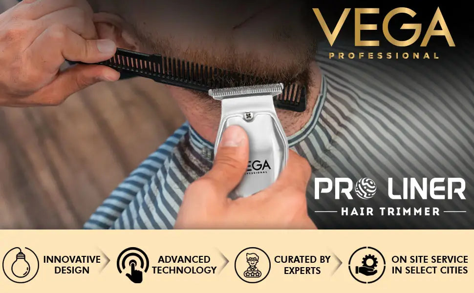 VEGA Pro Liner Hair Trimmer - Professional Grade Silver