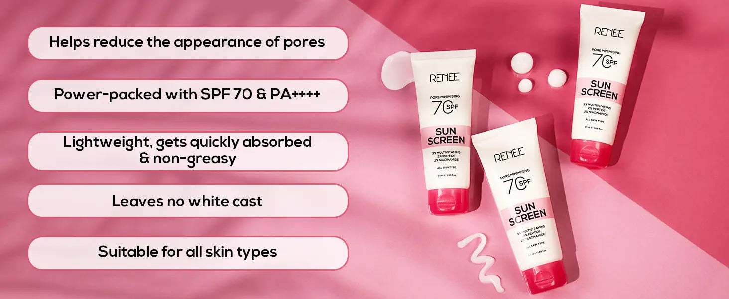 RENEE Pore Minimizing Sunscreen SPF 70 With 2% Niacinamide