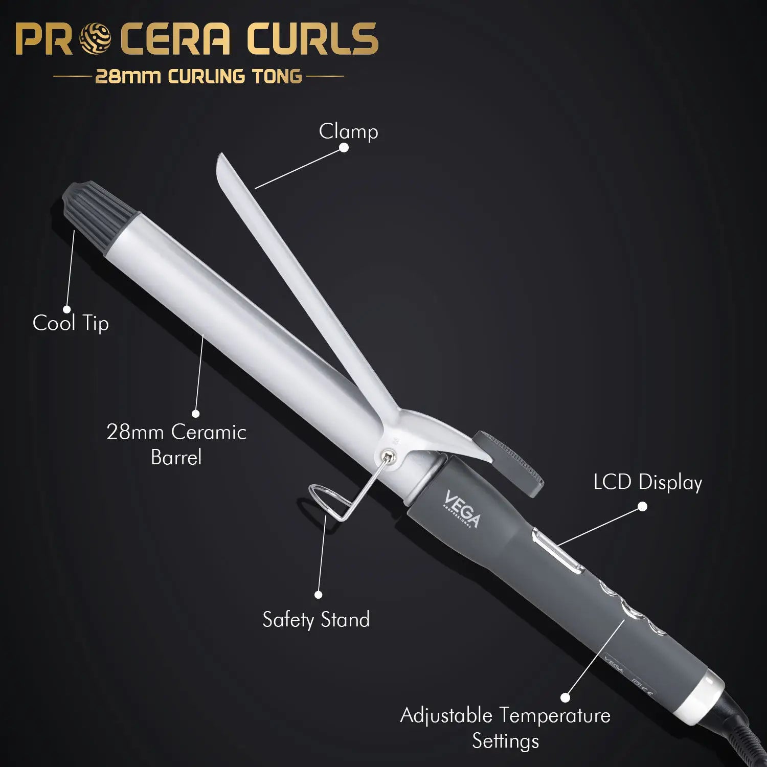 VEGA Professional 28mm Ceramic Barrel Hair Curler