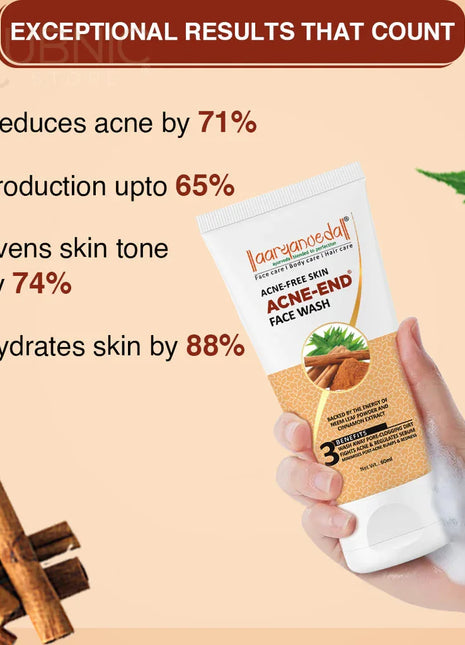 AARYANVEDA Acne-End Face Wash & Blemish-End Cream & Carrot &