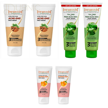 AARYANVEDA Acne-End Face Wash & Tea Tree With Neem Aloevera