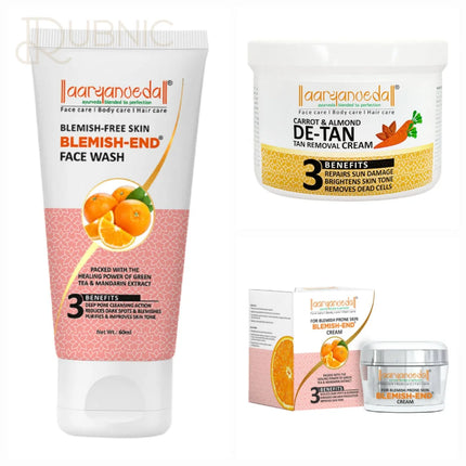 Carrot & Almond De-Tan Massage Cream and Blemish-End Face