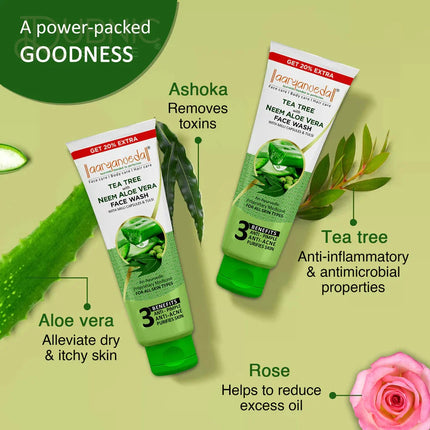 AARYANVEDA D TAN BLEACH FACEWASH COMBO - bleach