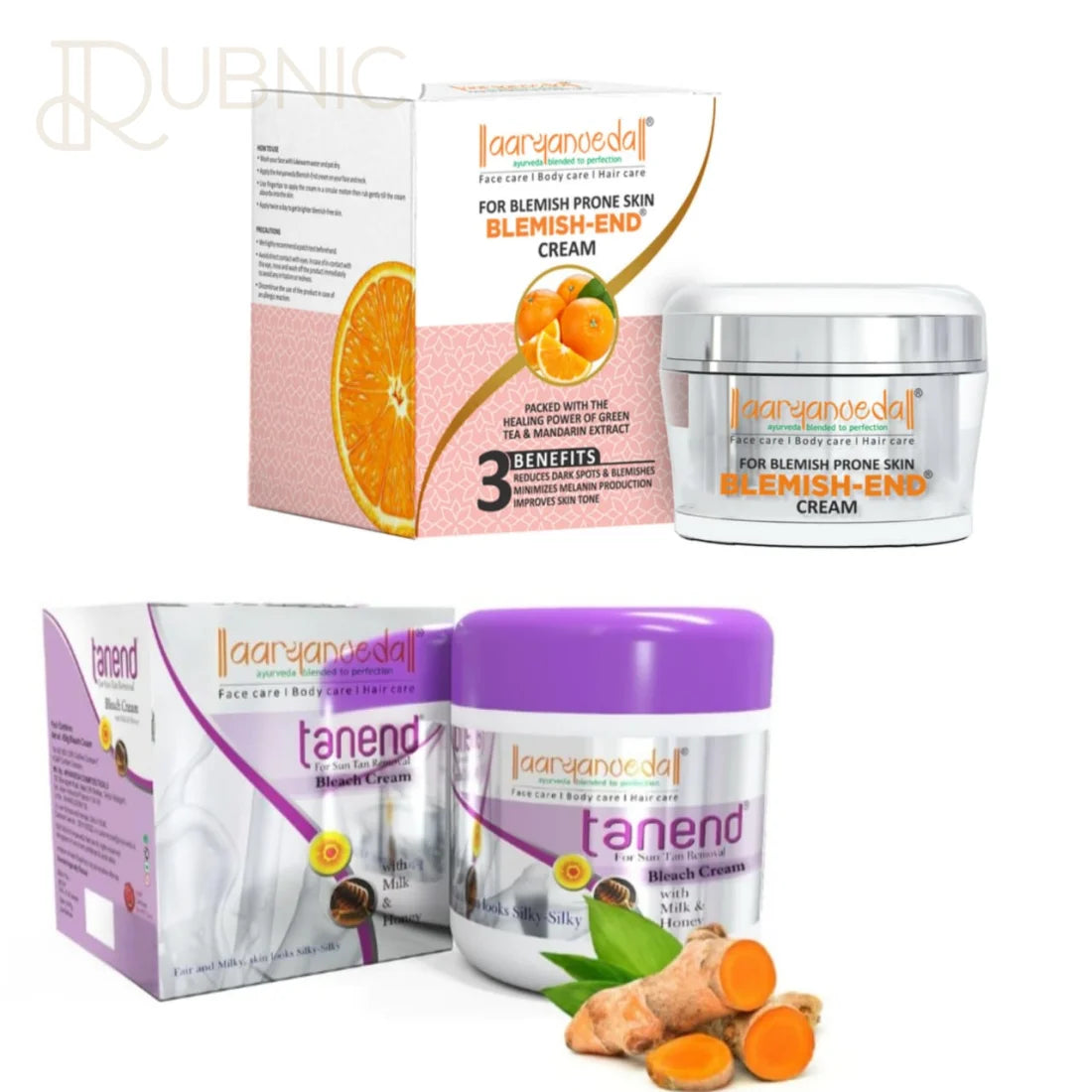 AARYANVEDA Tanend De-Tan Bleach Cream & Blemish-End Cream -