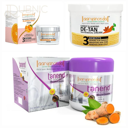 AARYANVEDA Tanend De-Tan Bleach Cream & Blemish-End Cream &