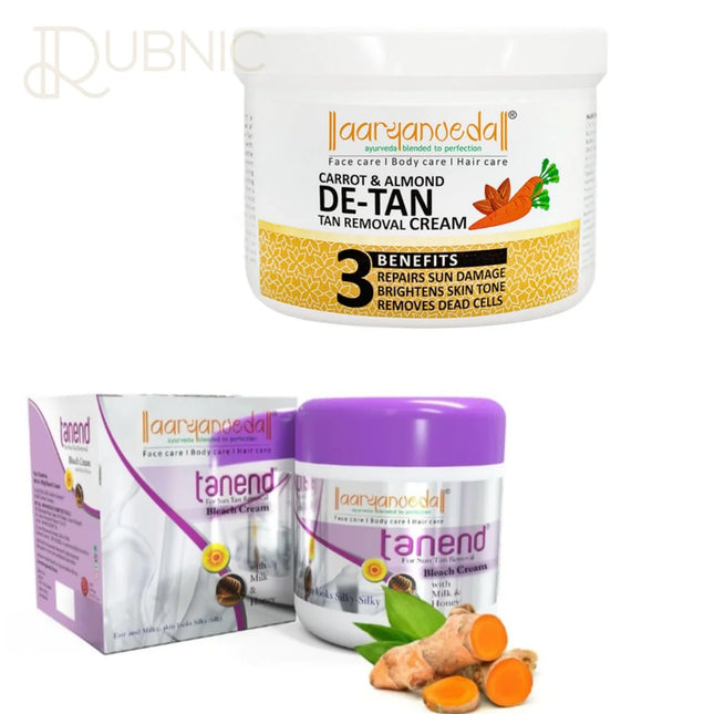 AARYANVEDA Tanend De-Tan Bleach Cream & Carrot & Almond