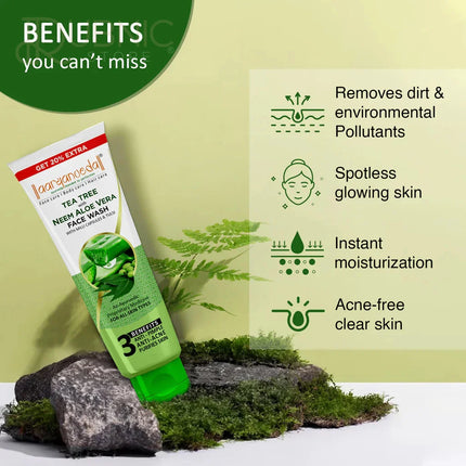 Tea Tree With Neem Aloevera Facewash With Millicapsules &