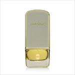 a bottle of perfume on a white background