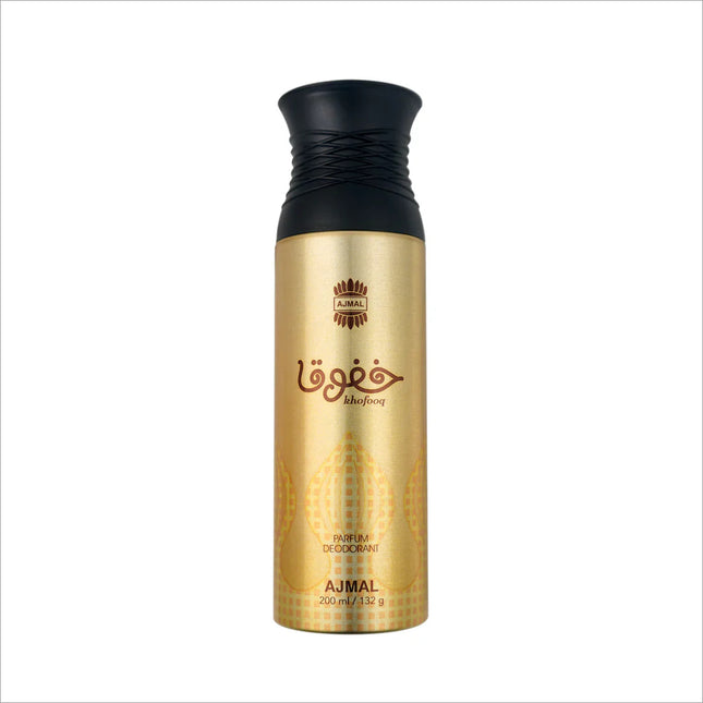 Khofooq Deodorants 200 ML for Unisex - a long lasting deodorant showcasing floral notes of Ylang and Lily of the Valley.