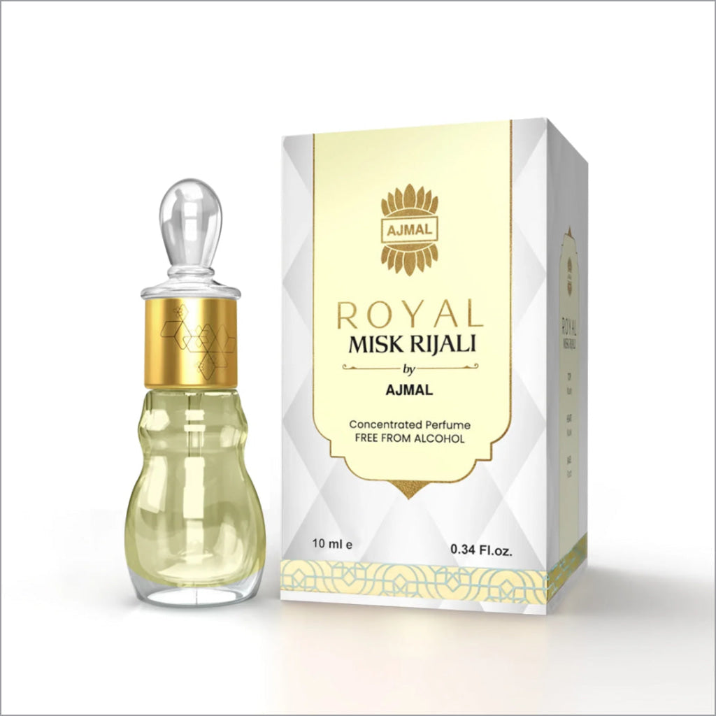 a bottle of royal perfume next to a box